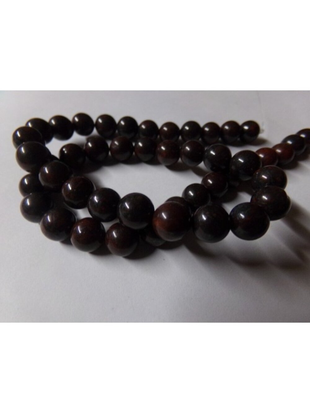 1 Strand Bloodstone Round 8mm Beads